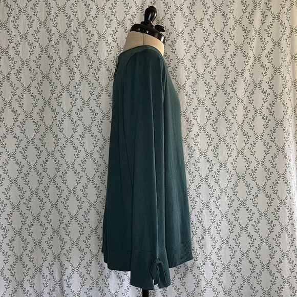 Talbots Green-Blue Long-Sleeve Blouse - Picture 5 of 6